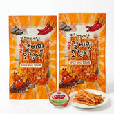 K-Herb calamar seco en paquete frontal, snack coreano listo para compartir