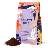 Kahawa 1893 frente del empaque que muestra chai spice y beneficio de sabor equilibrado