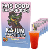 KaJun LOADED TEA sobre frontal mostrando el diseño y sabor festivo