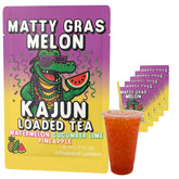 KaJun LOADED TEA frente del paquete mostrando variedad de sabores y beneficios