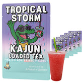 KaJun LOADED TEA paquete frontal mostrando diseño y conveniencia