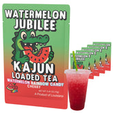 KaJun LOADED TEA frente del empaque mostrando sabor Watermelon Jubilee y beneficios energéticos