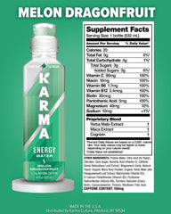 Karma etiqueta lateral con información nutricional clara y legible