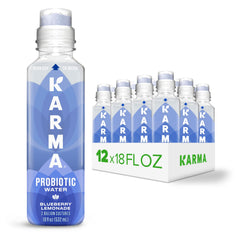 Karma envase frontal Blueberry Lemonade mostrando diseño y beneficios