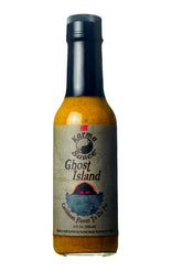 Karma Sauce Ghost Island botella frontal mostrando diseño y tamaño, realza platos