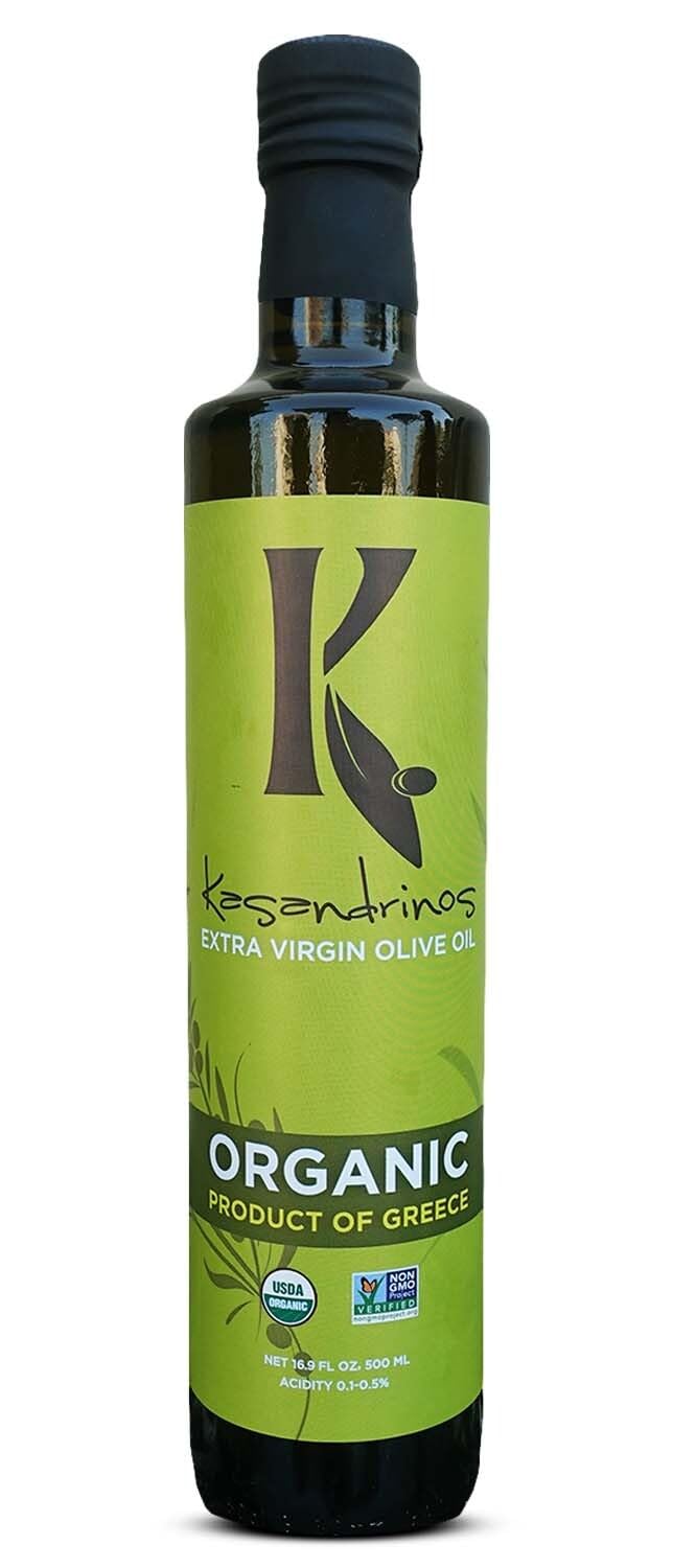 Kasandrinos botella frontal 500 ml mostrando diseño y capacidad