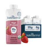 KATE FARMS botella frente mostrando etiqueta y beneficio práctico listo para beber