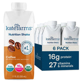 KATE FARMS frente del envase mostrando sabor café y formato práctico