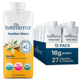 KATE FARMS frontal del paquete de vainilla mostrando diseño y beneficios