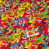 KATIE’S KANDY KORNER frente del paquete con surtido visible y práctico