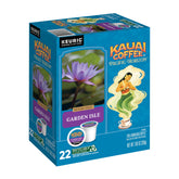 Kauai Coffee frente del paquete mostrando diseño y cantidad 22 cápsulas