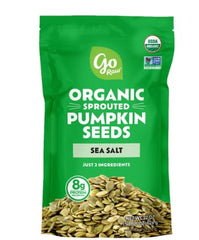 KD Chocolates empaque frontal mostrando semillas de calabaza orgánicas y beneficios