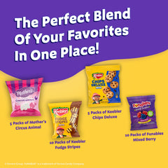 Keebler Fudge Stripes primer plano del borde con fudge, atractivo visual y sabor cremoso
