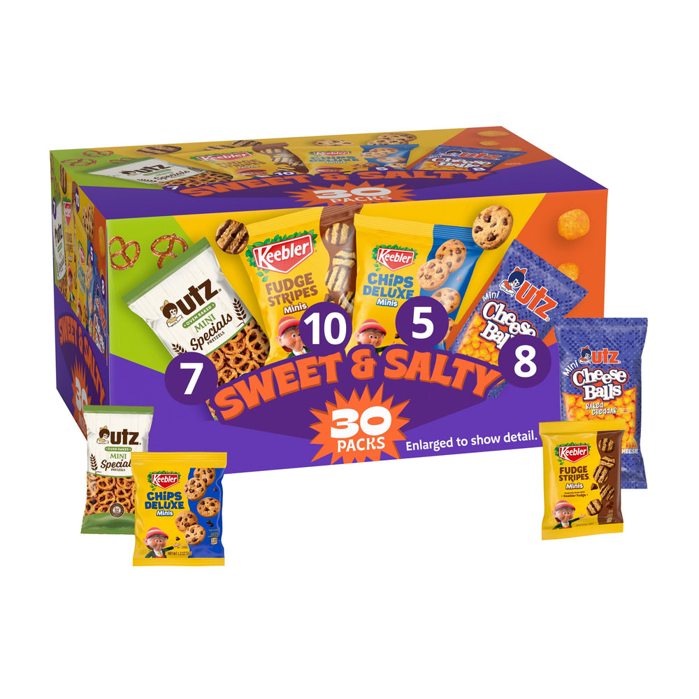 Keebler empaque frontal mostrando surtido y conveniencia