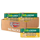 Keebler paquete frontal Club and Cheddar mostrando conveniencia y sabor