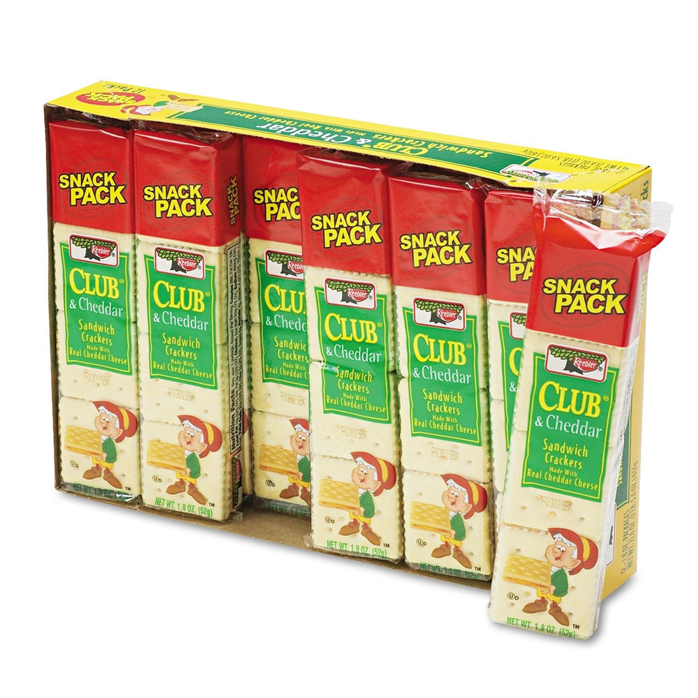 Keebler empaque frontal del pack individual mostrando ocho galletas y facilidad de transporte