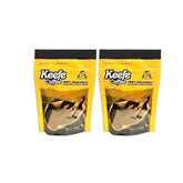 Keefe Coffee bolsa sellada frontal mostrando 3 oz y origen colombiano, prácticidad para almacenar
