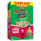 Kellogg's caja frontal 23 oz mostrando diseño y beneficio de sabor