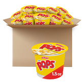 Kellogg's Corn Pops vaso frontal mostrando envase práctico y listo para llevar