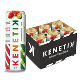 Kenetik lata frontal Watermelon Lime mostrando etiqueta y beneficio enfoque sostenido