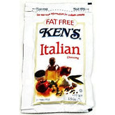 Kens aderezo italiano en sobre individual mostrando empaque frontal y conveniencia