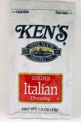 Ken's aderezo Golden Italian frontal del envase con etiqueta visible y atractivo
