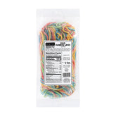Kervan bolsa frontal de 2 lb mostrando cordones multicolores para fiestas