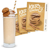 Keto Chow envase Snickerdoodle mostrando diseño y conveniencia