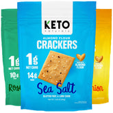 Keto Naturals paquete frontal mostrando la marca y crujido práctico