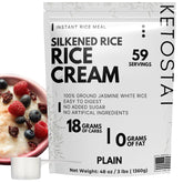 Ketostat paquete frontal mostrando 3 lb y cuchara incluida, práctico para despensa