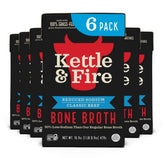 Kettle & Fire frontal del envase mostrando el producto y su bajo sodio
