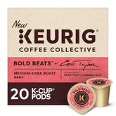 Keurig Coffee Collective - paquete frontal Bold Beats mostrando diseño y cantidad