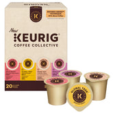 Keurig Coffee Collective frente del pack de 20 cápsulas mostrando variedad