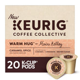KEURIG COFFEE COLLECTIVE empaque frontal de Warm Hug que destaca la marca y el sabor