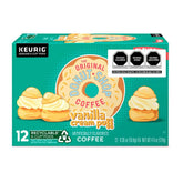 Keurig Donut Shop frontal del paquete mostrando 12 cápsulas y marca