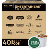 Keurig imagen frontal del paquete Entertainers 40ct mostrando variedad y conveniencia