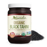 kevala frasco frente tahini negro mostrando tamaño grande y conveniencia
