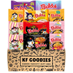 KF GOODIES caja exterior lista para regalo con variedad de ramen