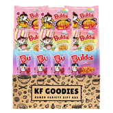 KF GOODIES caja frontal lista para regalo con variedad de ramen, facilita sorprender