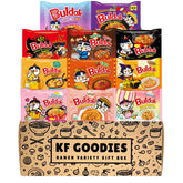 KF GOODIES caja frontal con 11 ramen variedad, presentación lista para regalo