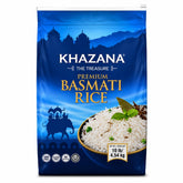 Khazana paquete frente mostrando 10 lb y etiquetado claro, conveniencia