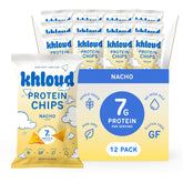 Khloud envase frontal del paquete de chips nacho mostrando diseño y tamaño