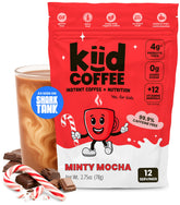 Kiid Minty Mocha frente del empaque mostrando sabor y raciones