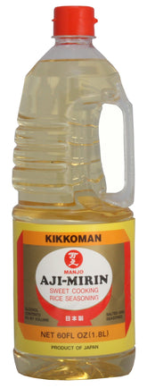Kikkoman botella frontal mostrando tamaño grande y uso culinario