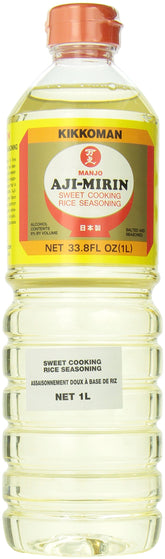 Kikkoman botella frontal mostrando el envase y su volumen para almacenamiento