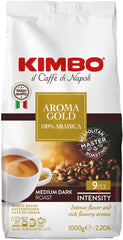 Kimbo empaque frontal 2.2 lb mostrando la marca y frescura instantánea