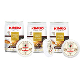 Kimbo lata frontal mostrando diseño y conveniencia del pack