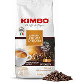 Kimbo envase frontal mostrando 1 kg y diseño, destaca conservación de aroma