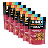 KIND empaque frontal mostrando granola canela, práctico y listo para comer