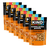 KIND paquete frontal mostrando granola de mantequilla de cacahuete y beneficio práctico